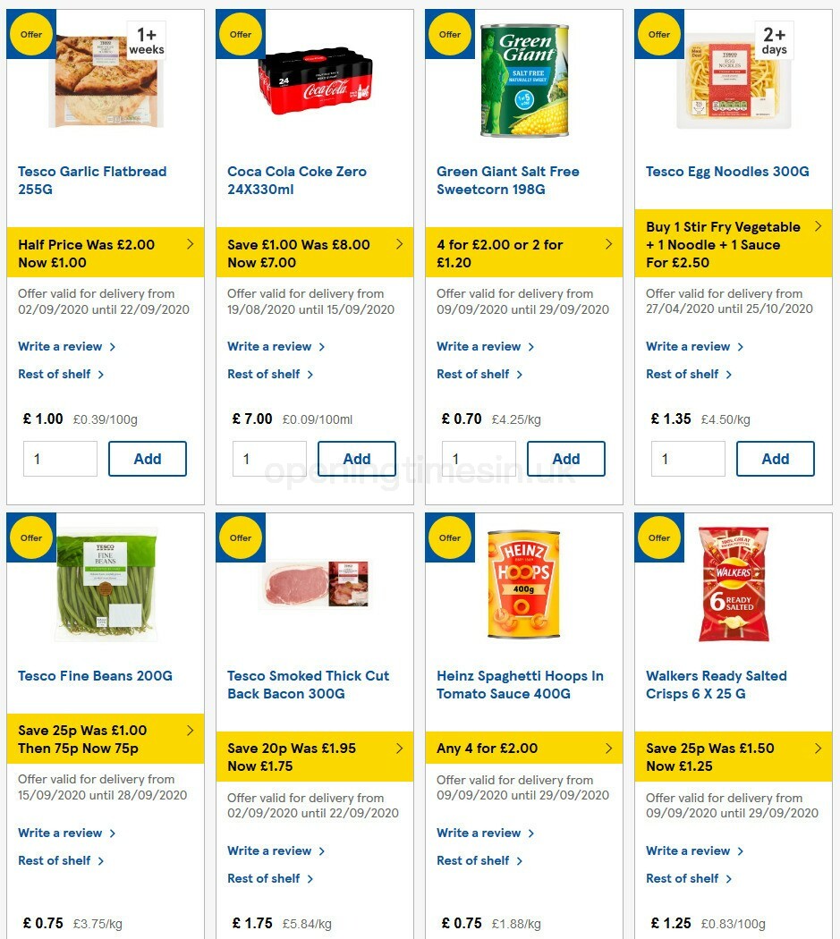TESCO Offers from 16 September