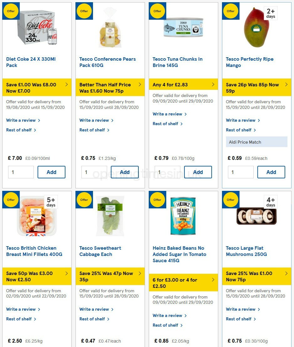 TESCO Offers from 16 September