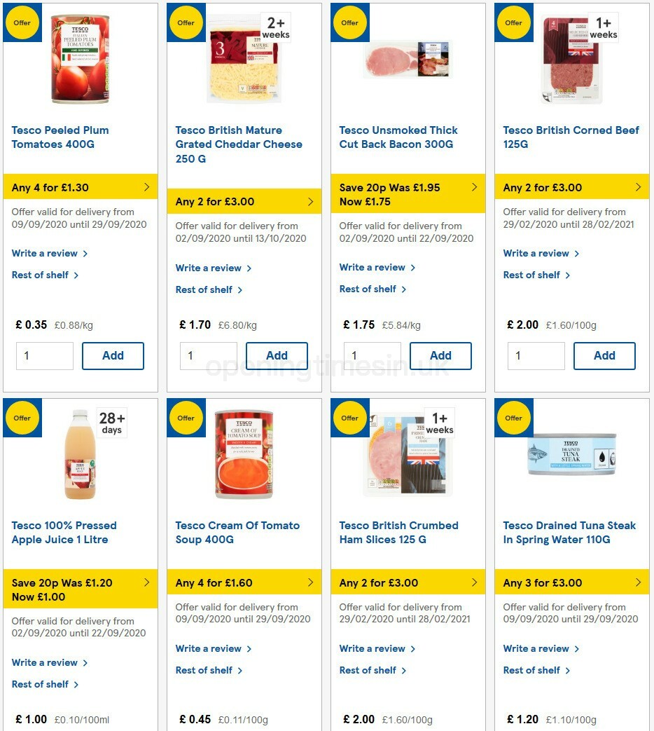 TESCO Offers from 16 September