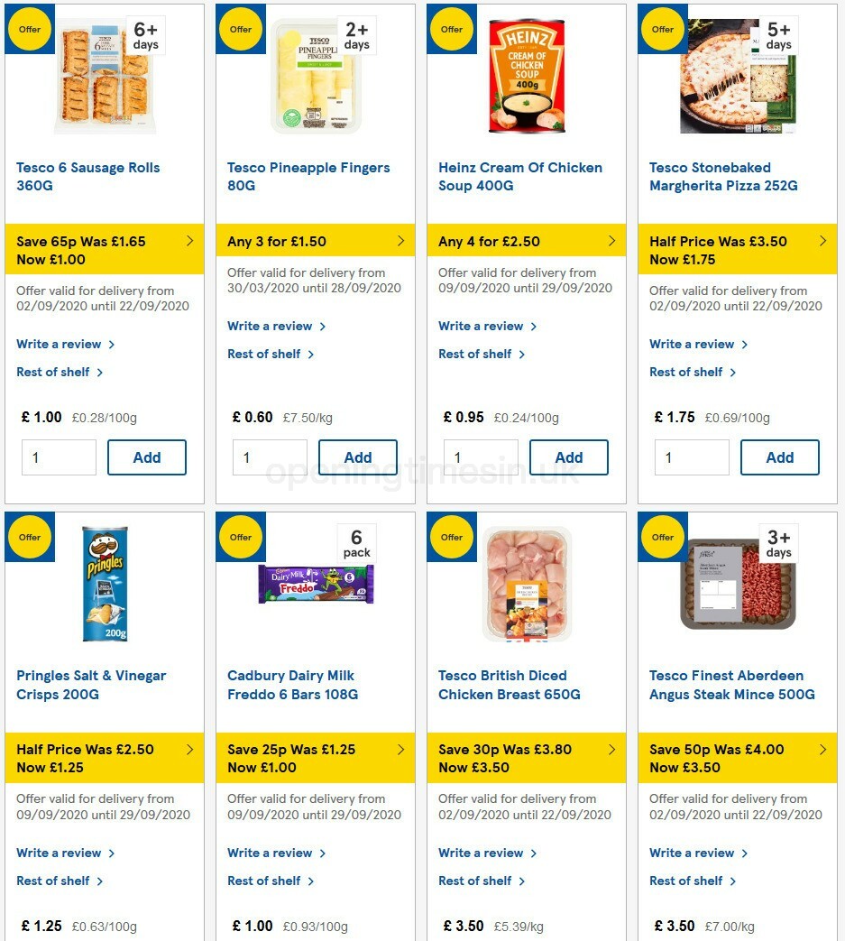 TESCO Offers from 16 September