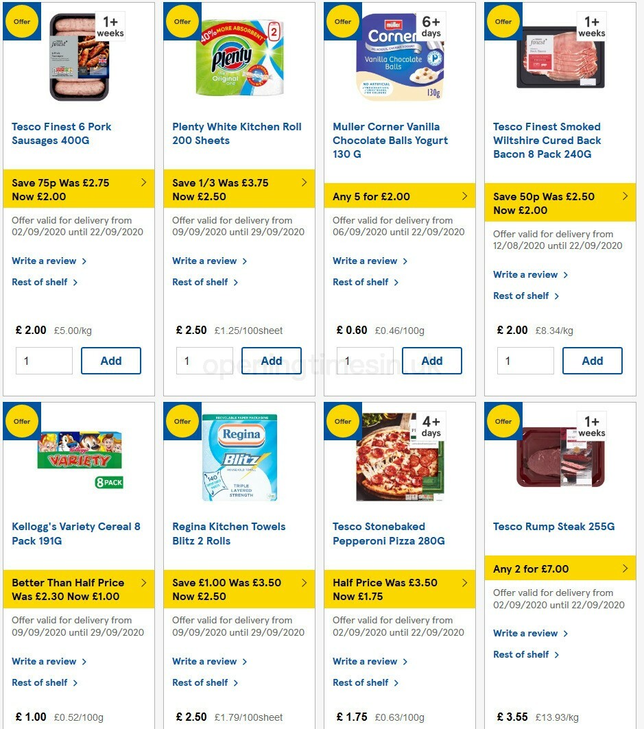 TESCO Offers from 16 September