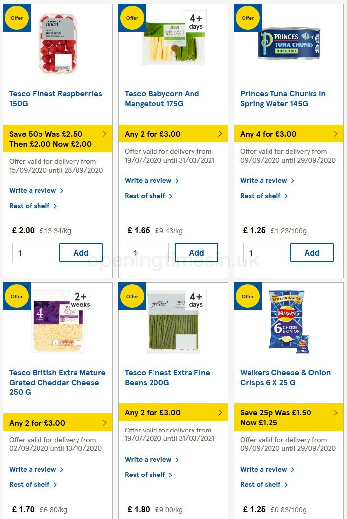TESCO Offers from 16 September