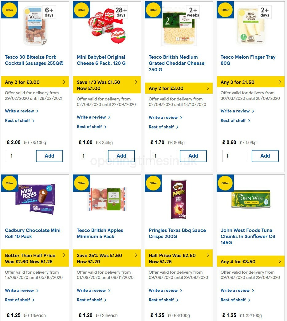 TESCO Offers from 16 September