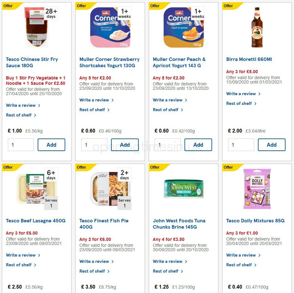 TESCO Offers from 30 September