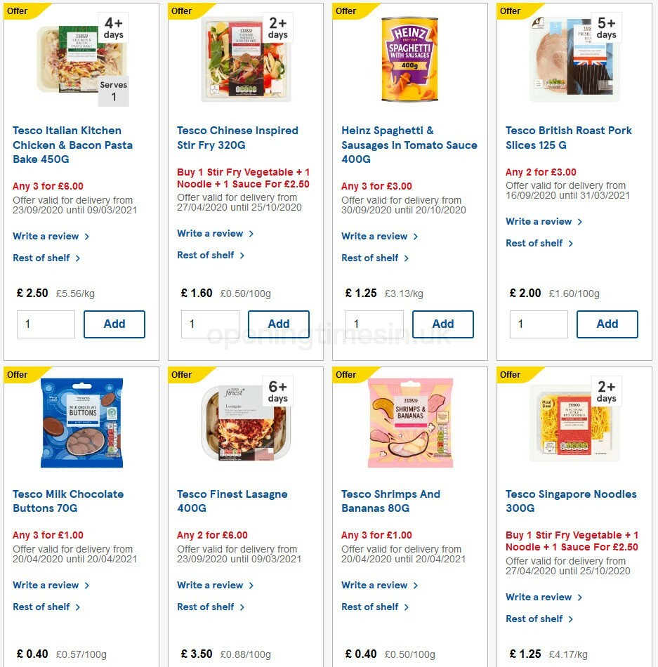 TESCO Offers from 30 September