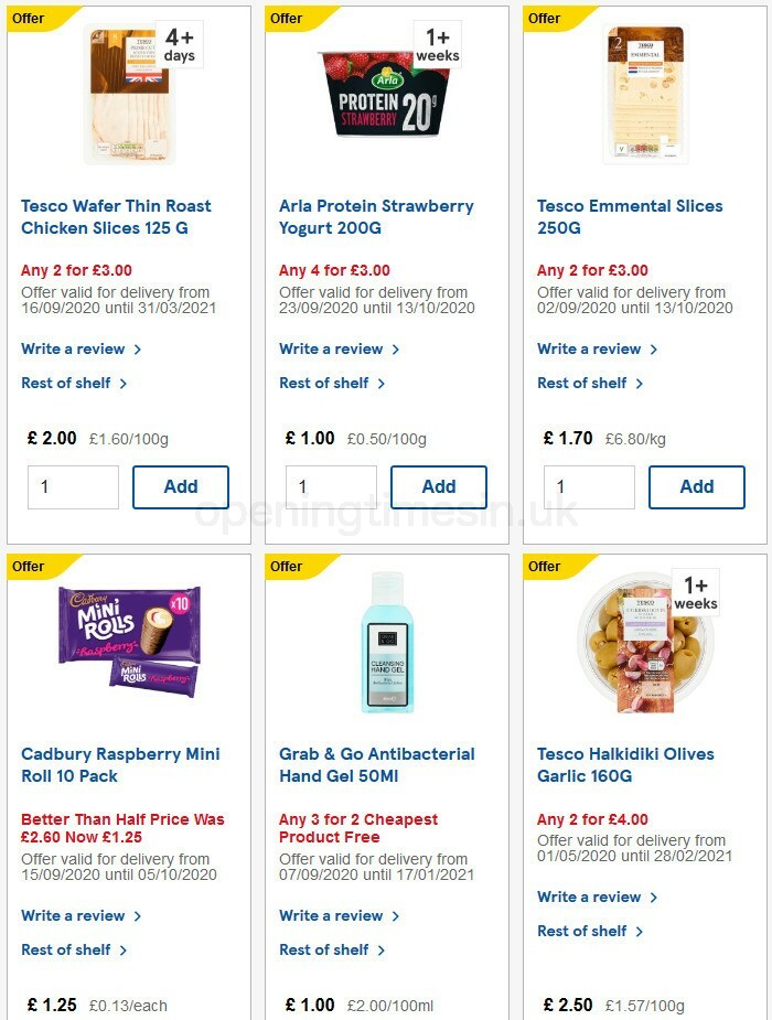 TESCO Offers from 30 September