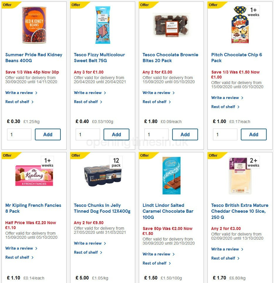 TESCO Offers from 30 September