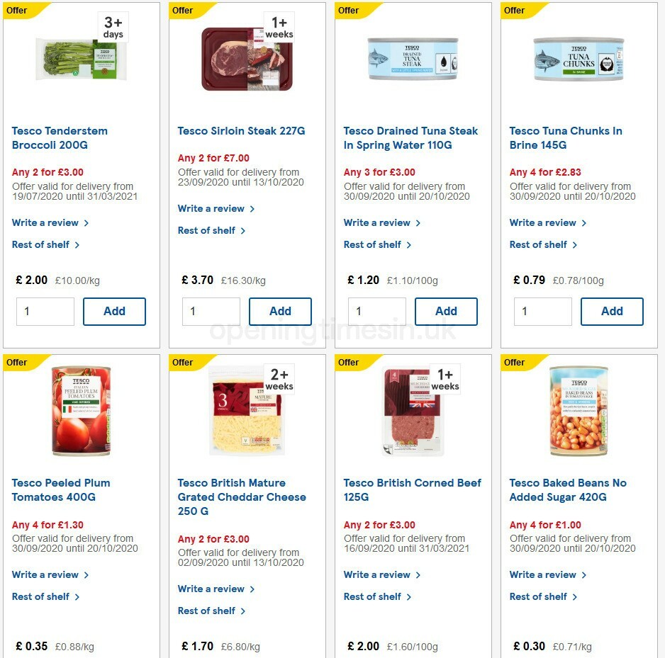 TESCO Offers from 30 September