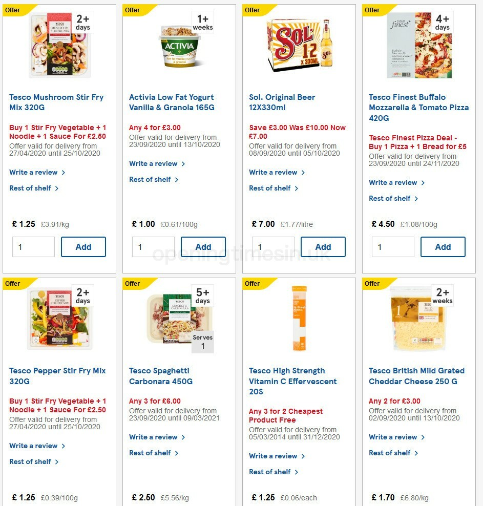 TESCO Offers from 30 September
