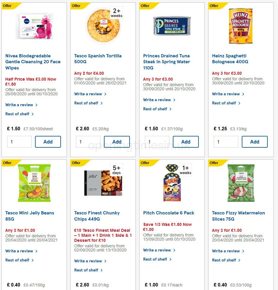 TESCO Offers from 30 September