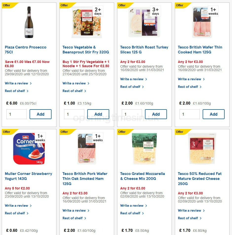 TESCO Offers from 30 September