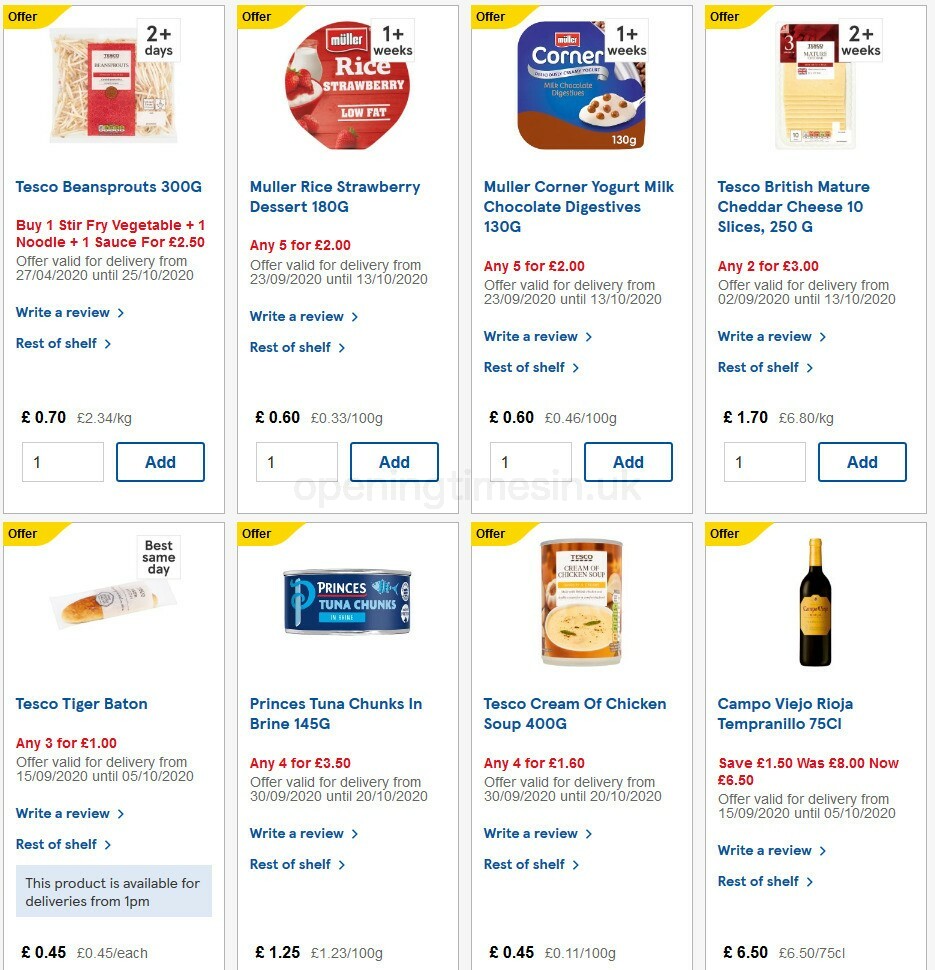 TESCO Offers from 30 September