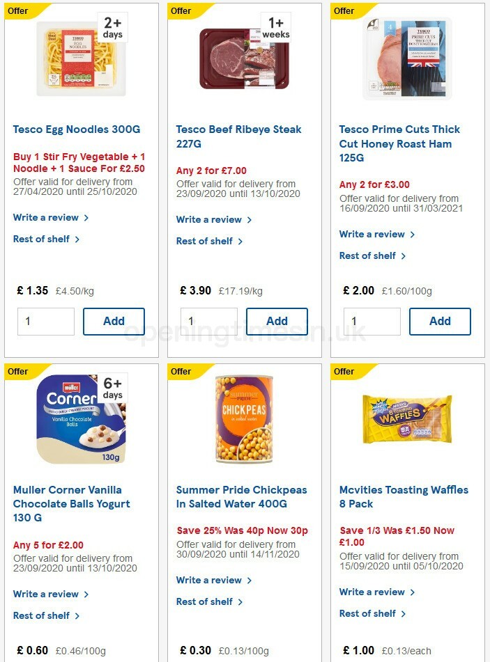 TESCO Offers from 30 September