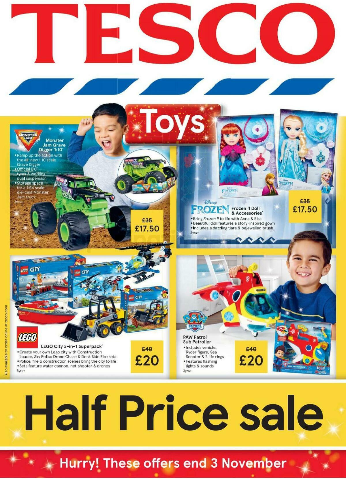 Tesco Tesco Half Price Toy Sale Leaflet Offers Special Buys For 2 October