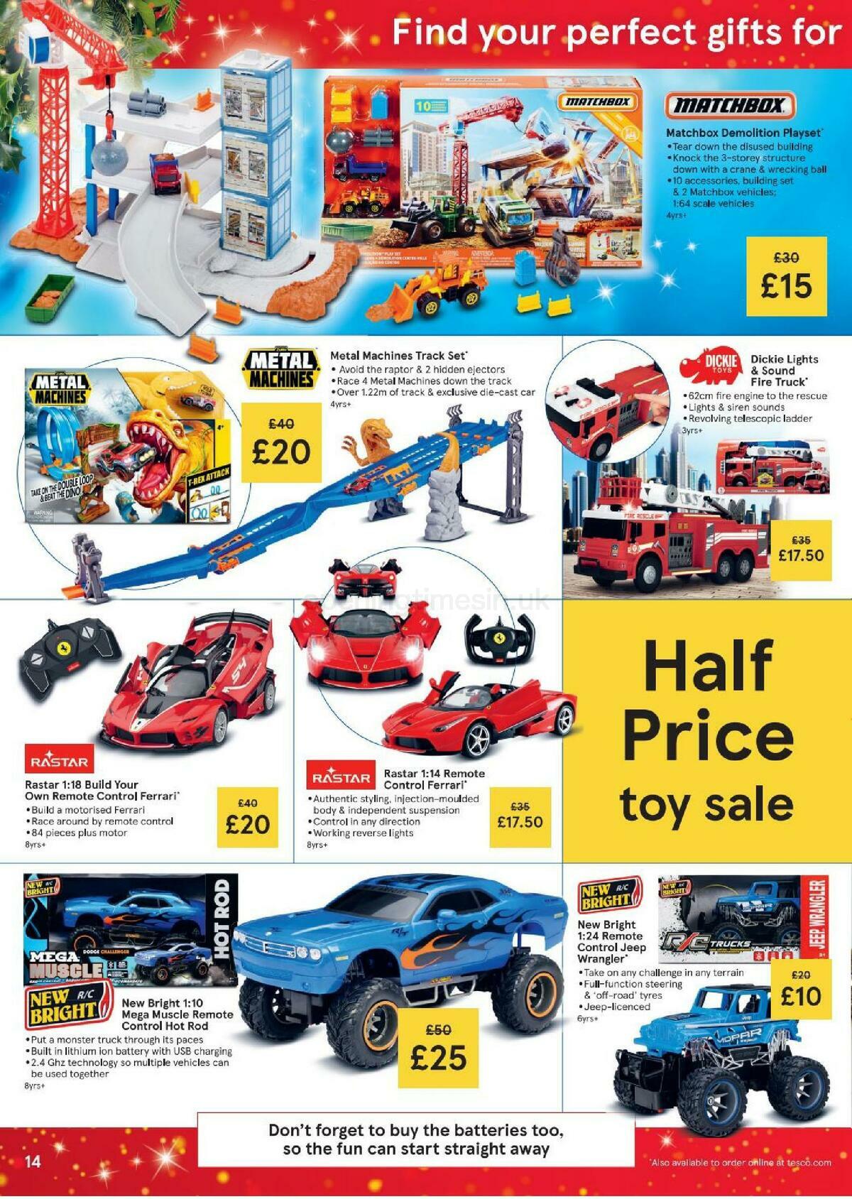 TESCO Tesco Half Price Toy Sale Leaflet Offers from 2 October