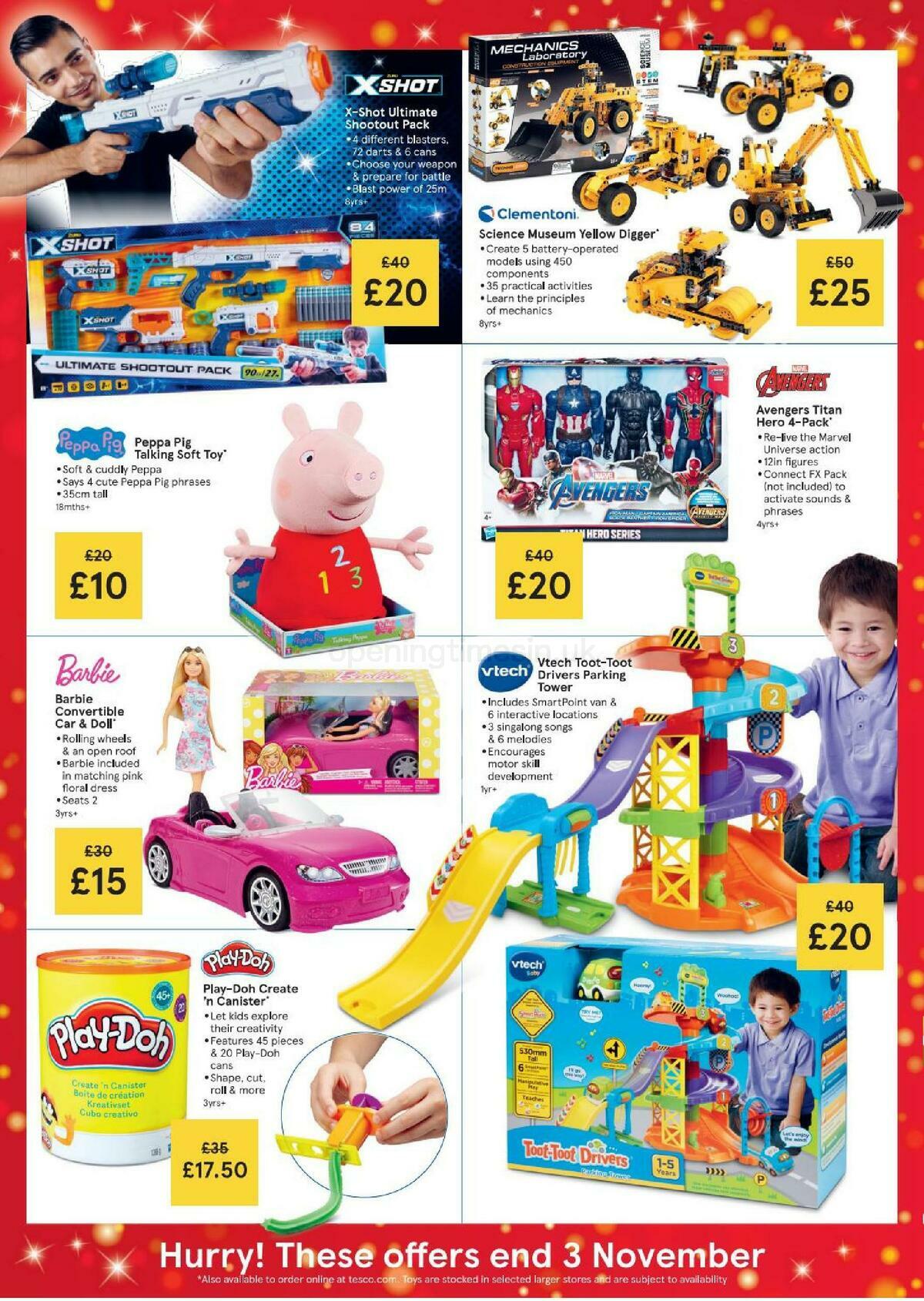 TESCO Tesco Half Price Toy Sale Leaflet Offers from 2 October
