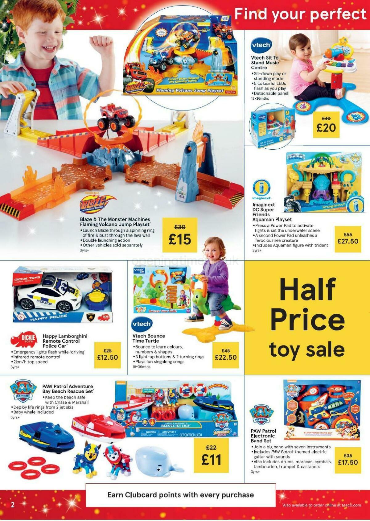 TESCO Tesco Half Price Toy Sale Leaflet Offers from 2 October