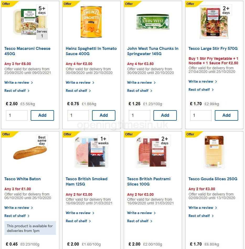 TESCO Offers from 7 October