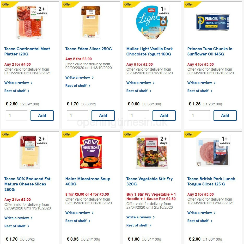 TESCO Offers from 7 October