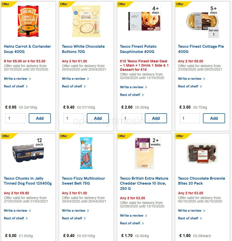 TESCO Offers from 7 October