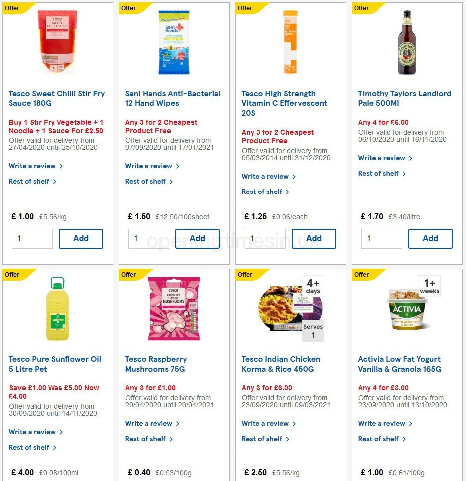 TESCO Offers from 7 October