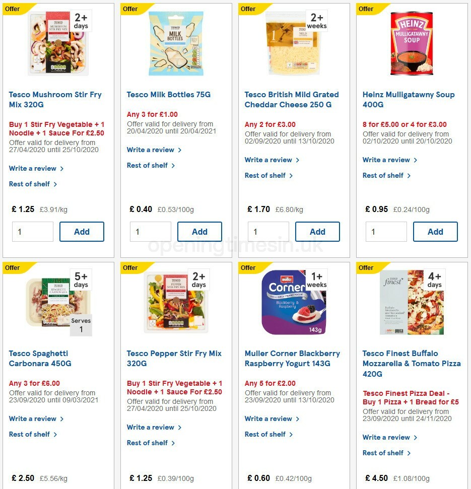 TESCO Offers from 7 October