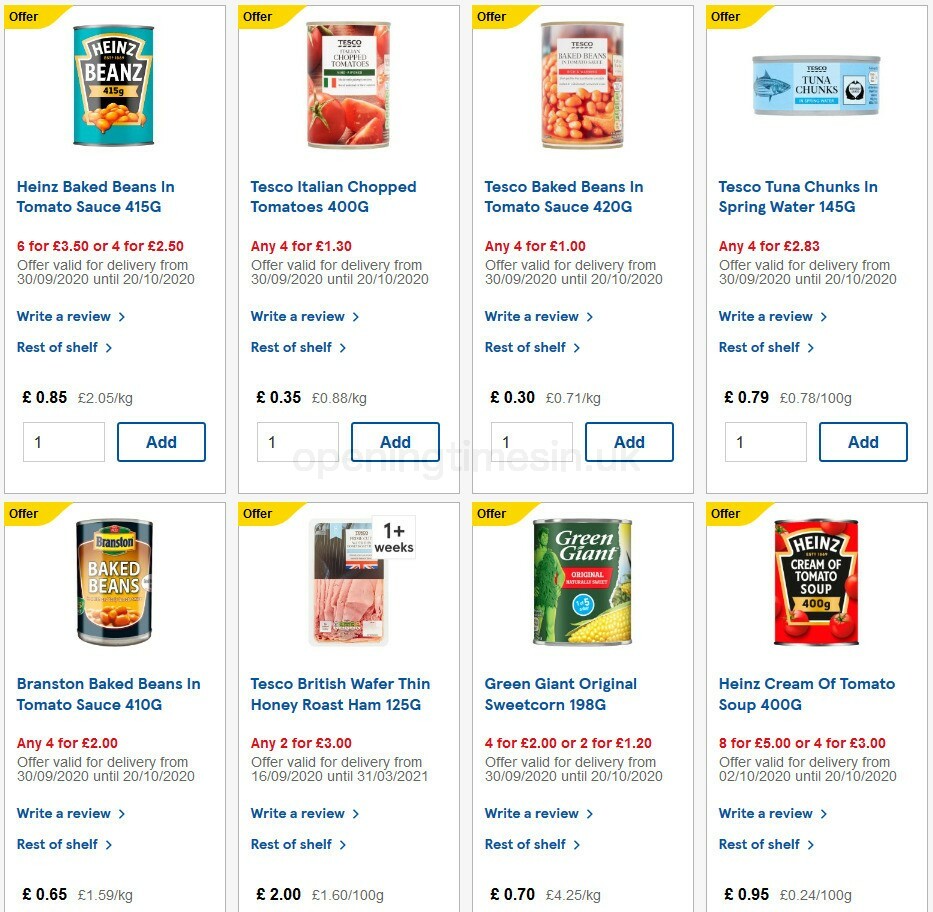 TESCO Offers from 7 October