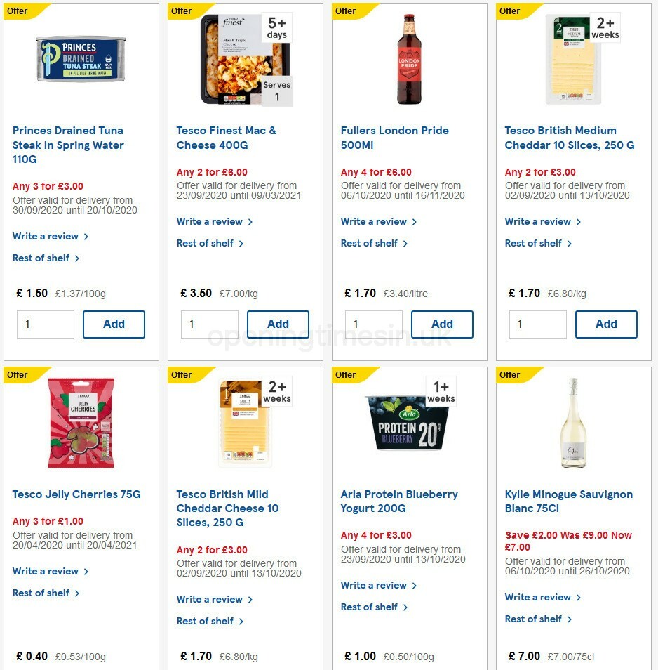 TESCO Offers from 7 October