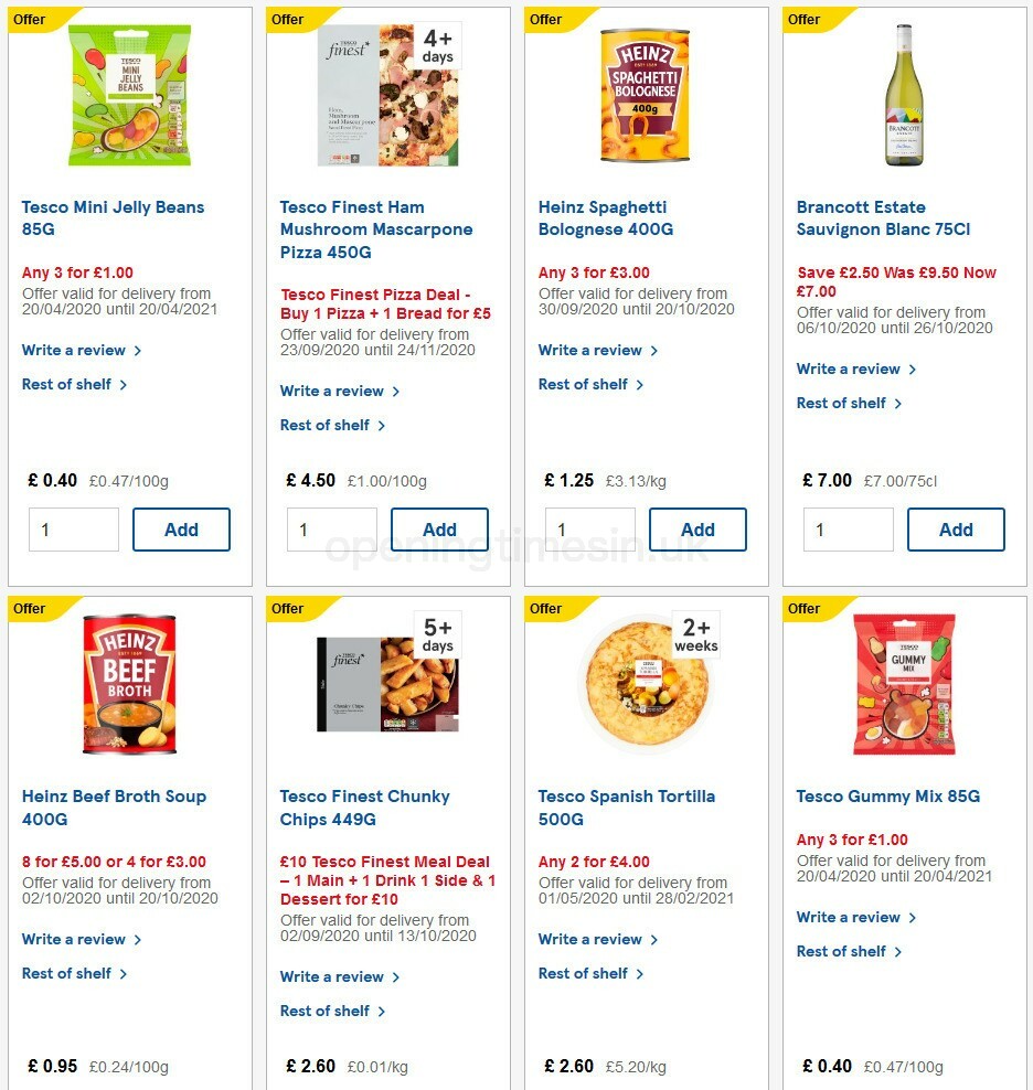 TESCO Offers from 7 October