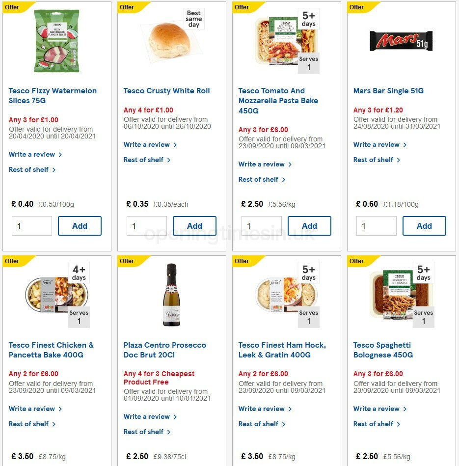 TESCO Offers from 7 October