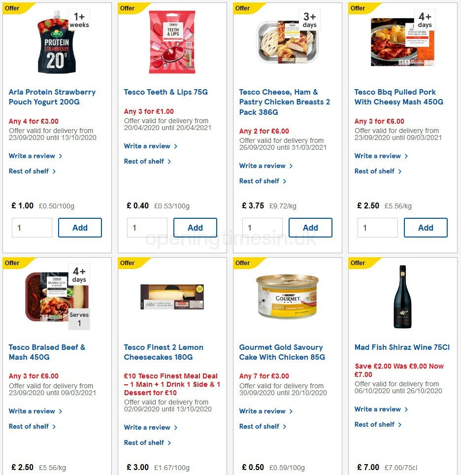 TESCO Offers from 7 October