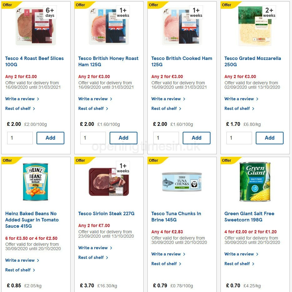 TESCO Offers from 7 October