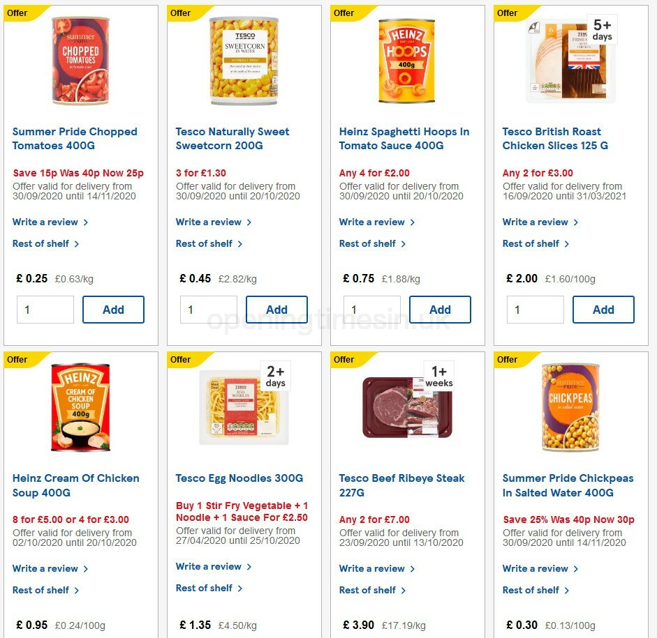 TESCO Offers from 7 October