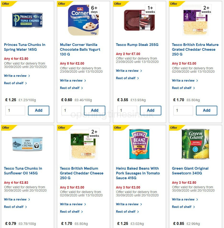 TESCO Offers from 7 October