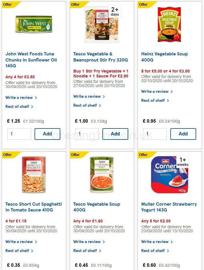 TESCO Offers from 7 October
