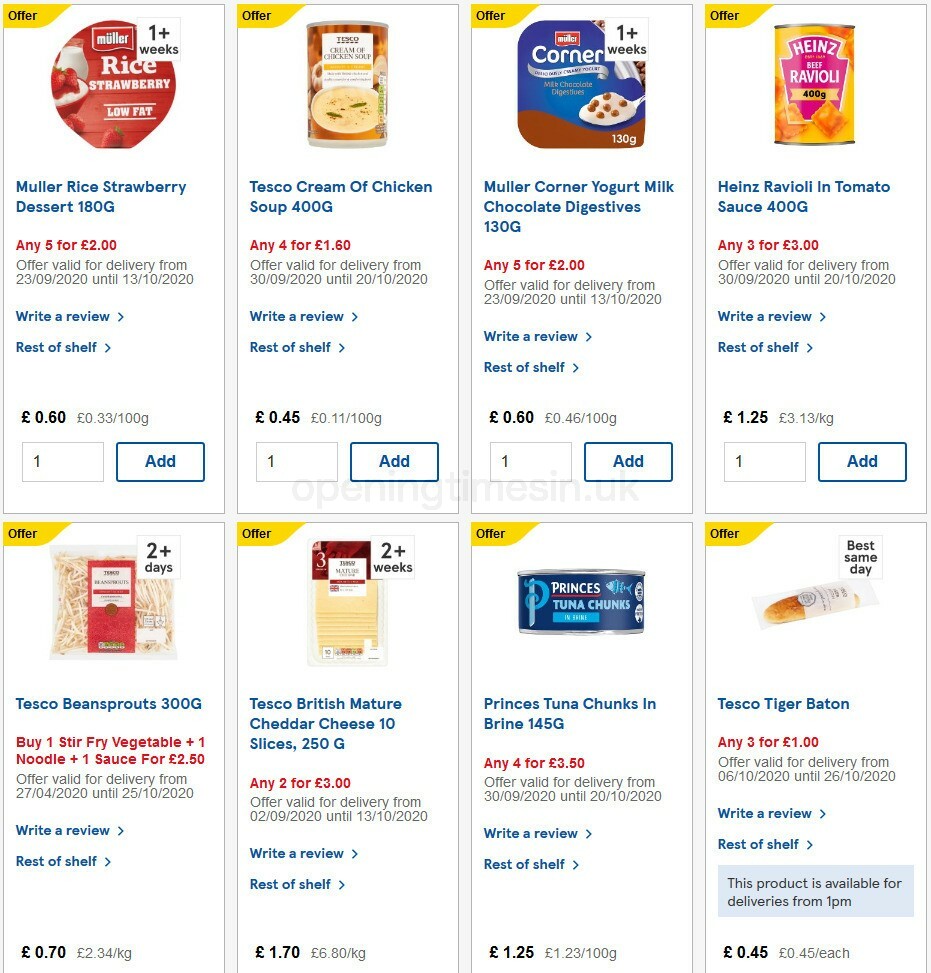 TESCO Offers from 7 October