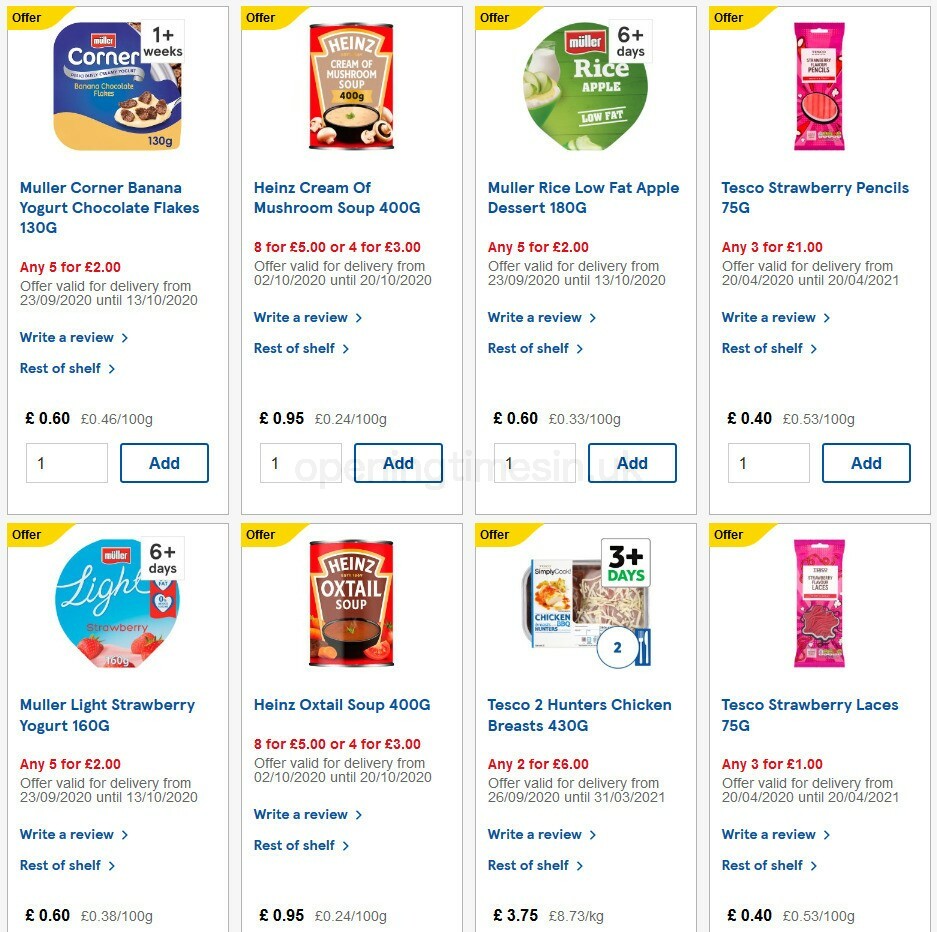 TESCO Offers from 7 October