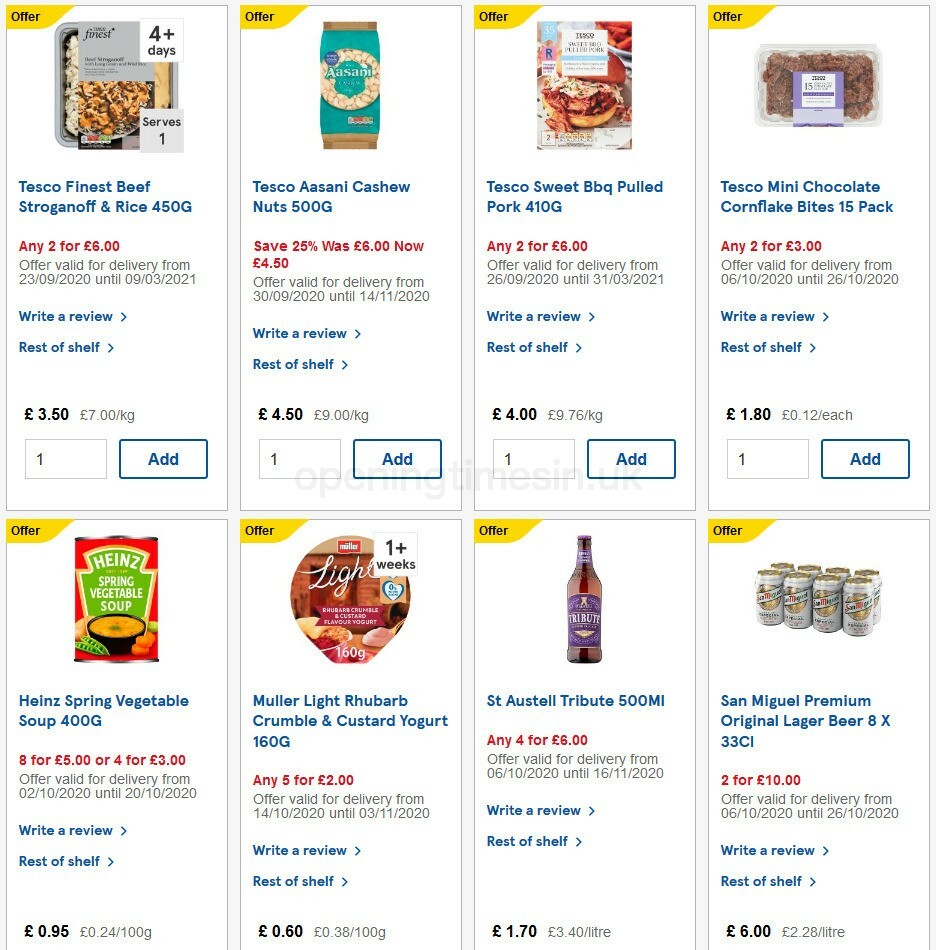 TESCO Offers from 14 October