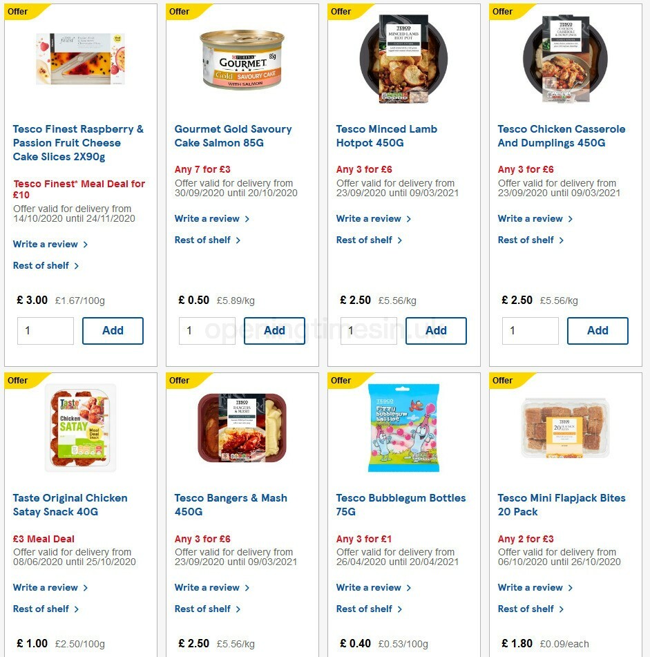 TESCO Offers from 21 October
