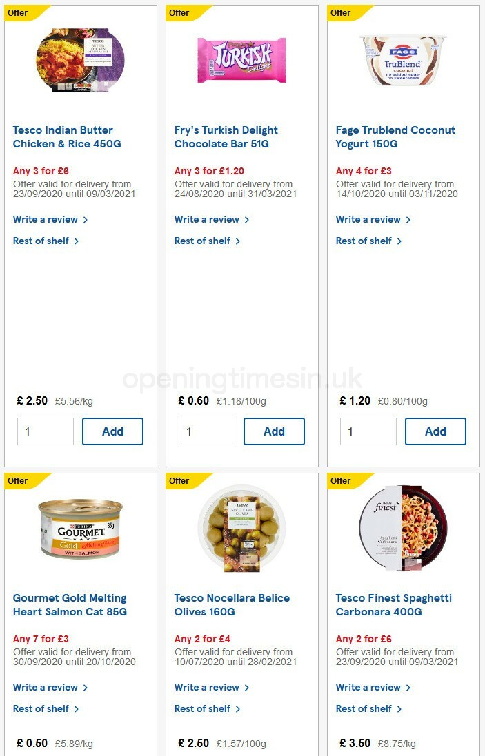 TESCO Offers from 21 October