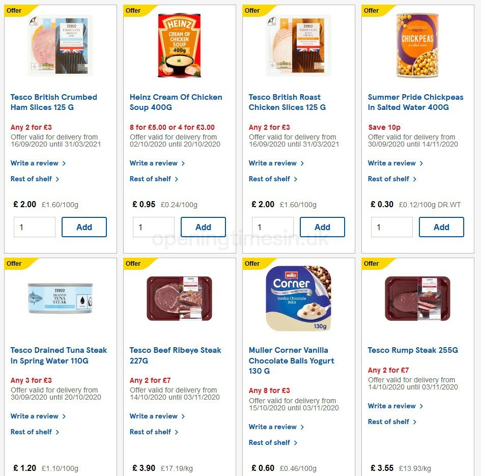 TESCO Offers from 21 October