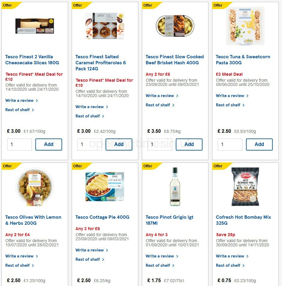 TESCO Offers from 21 October