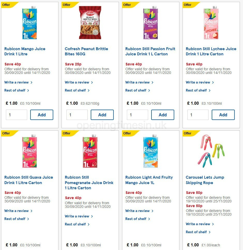 TESCO Offers from 21 October