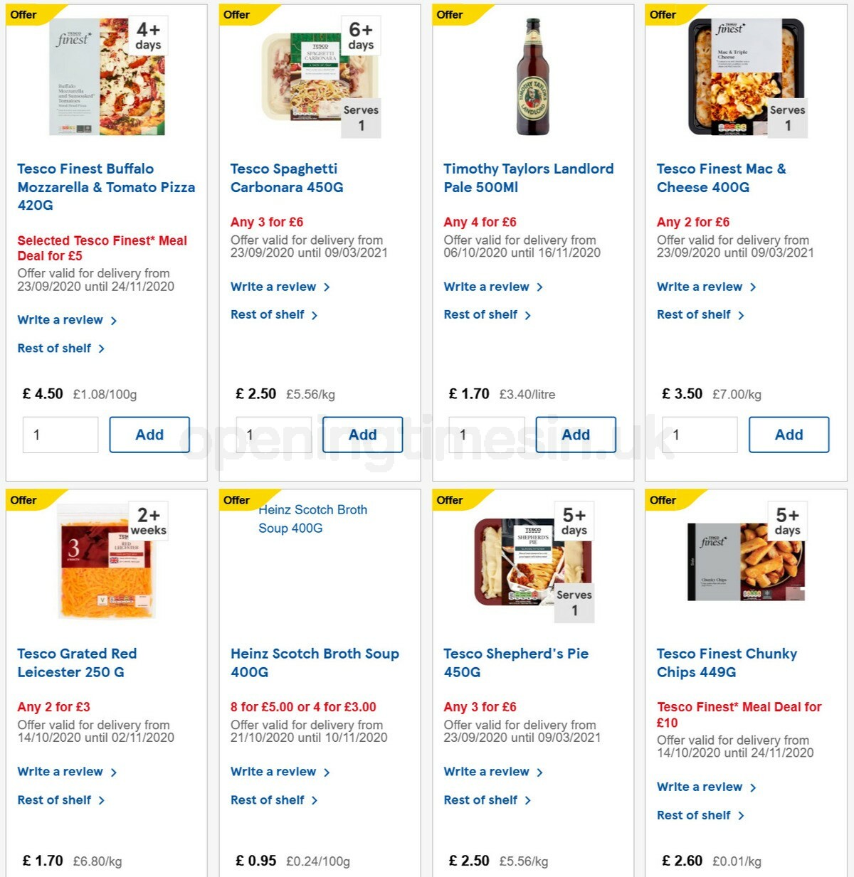 TESCO Offers from 28 October