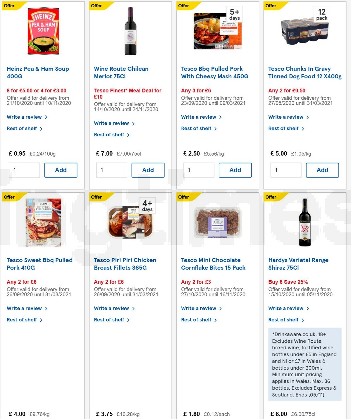 TESCO Offers from 28 October
