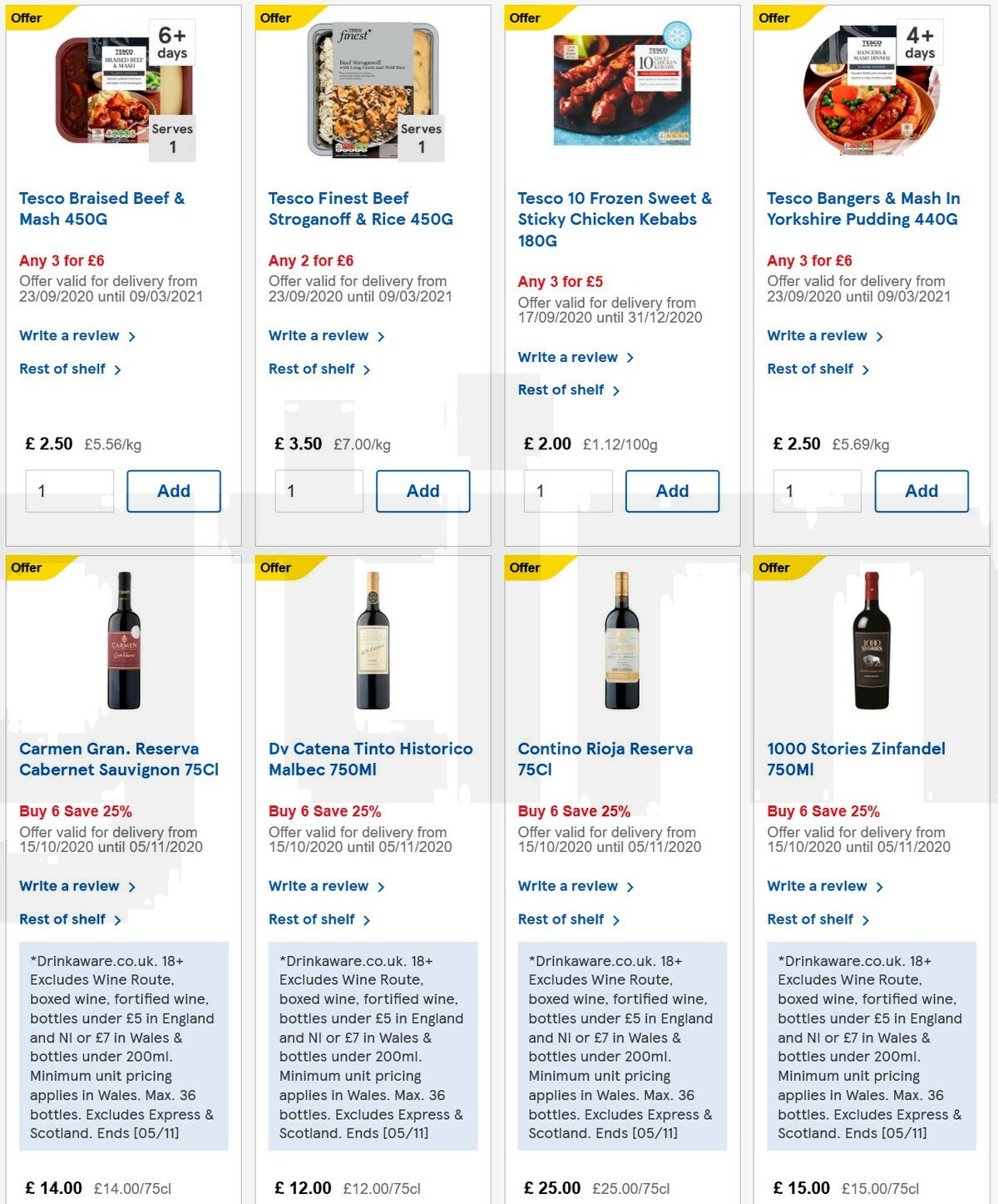TESCO Offers from 28 October