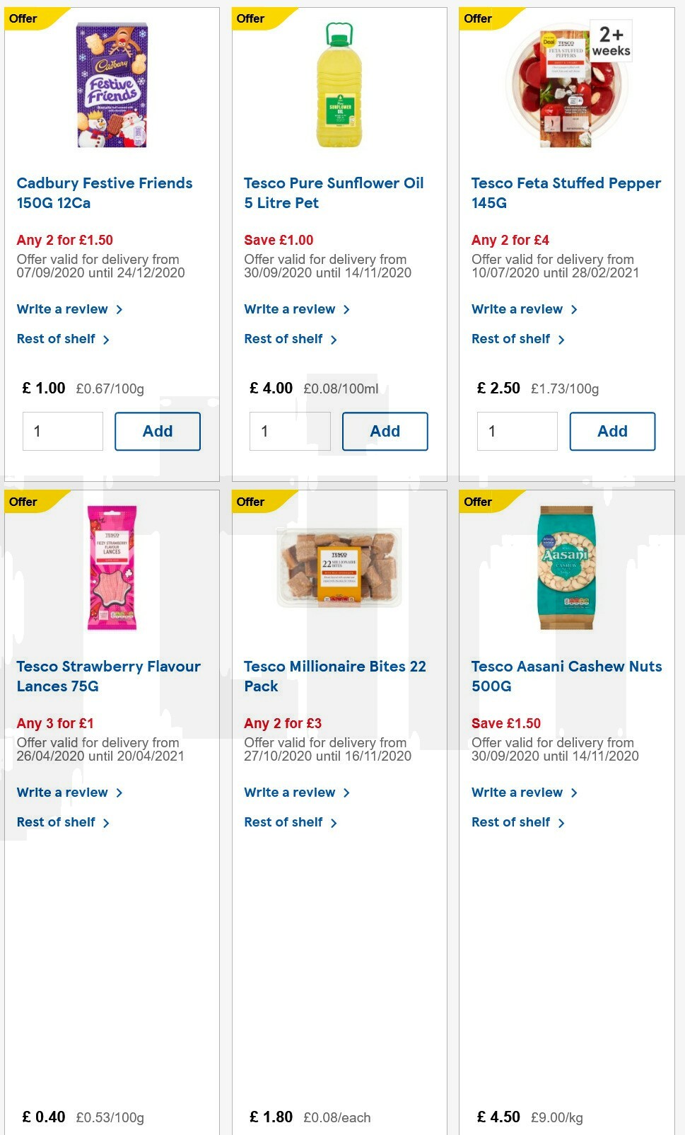 TESCO Offers from 28 October