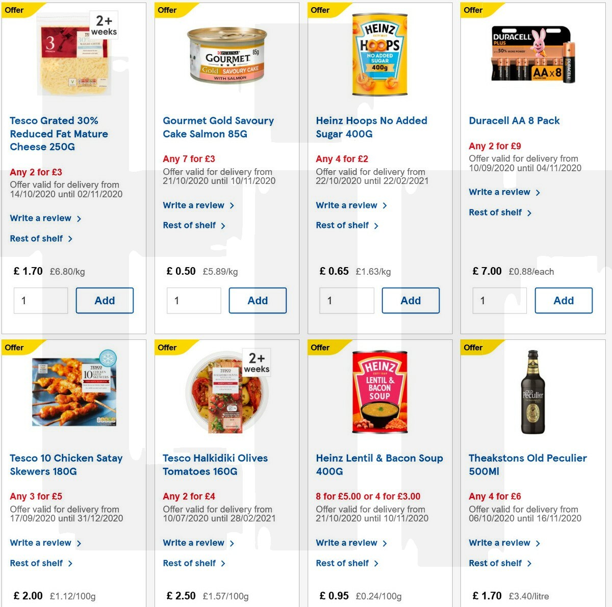 TESCO Offers from 28 October