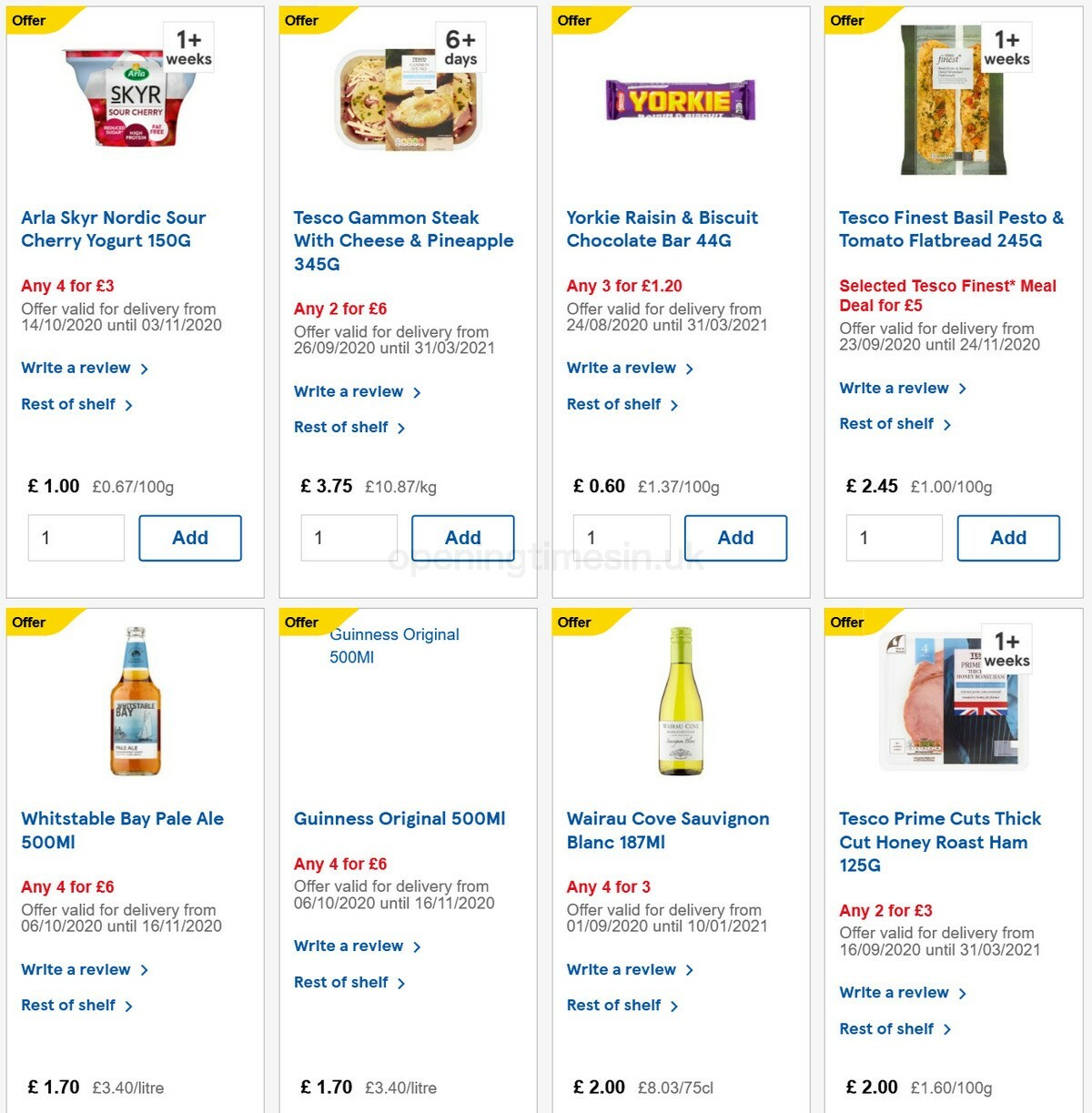 TESCO Offers from 28 October