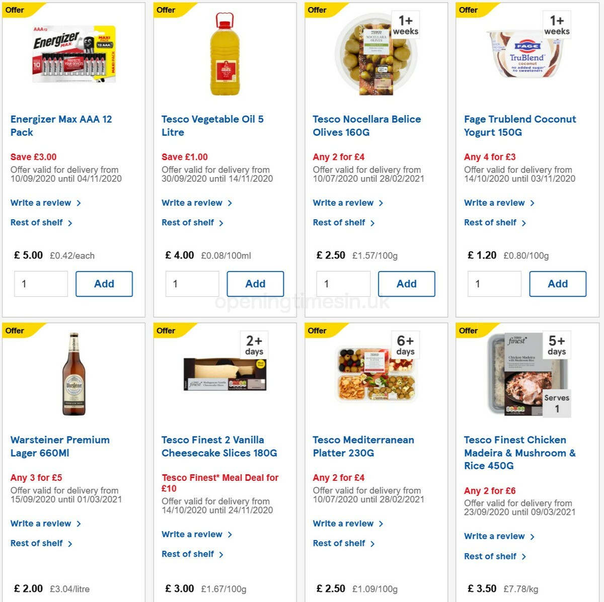 TESCO Offers from 28 October